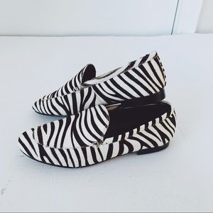 Banana Republic Demi Loafer zebra Pony Leather